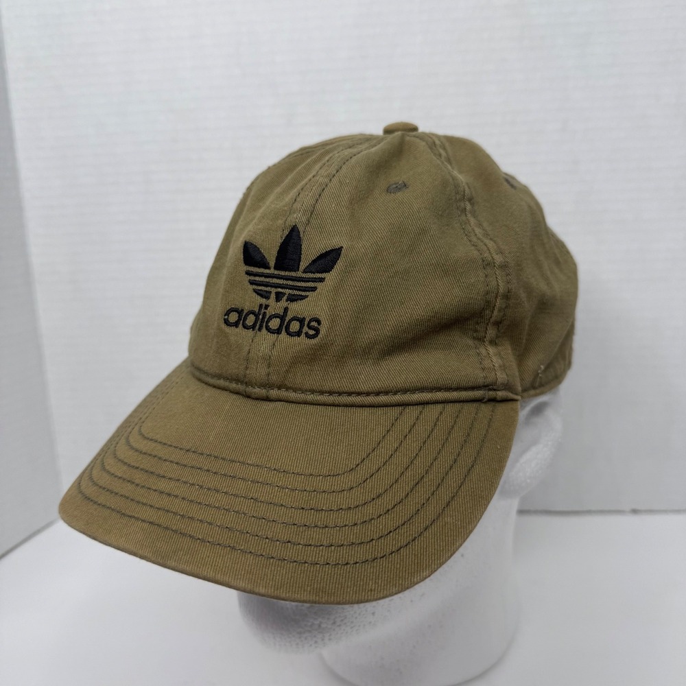 Adidas Hat Men OSFW Olive Green Trefoil Logo Adjustable Strapback 975949-G Cap